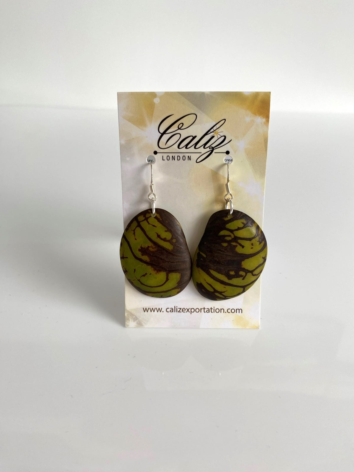 Zebra earrings - Green pistachio