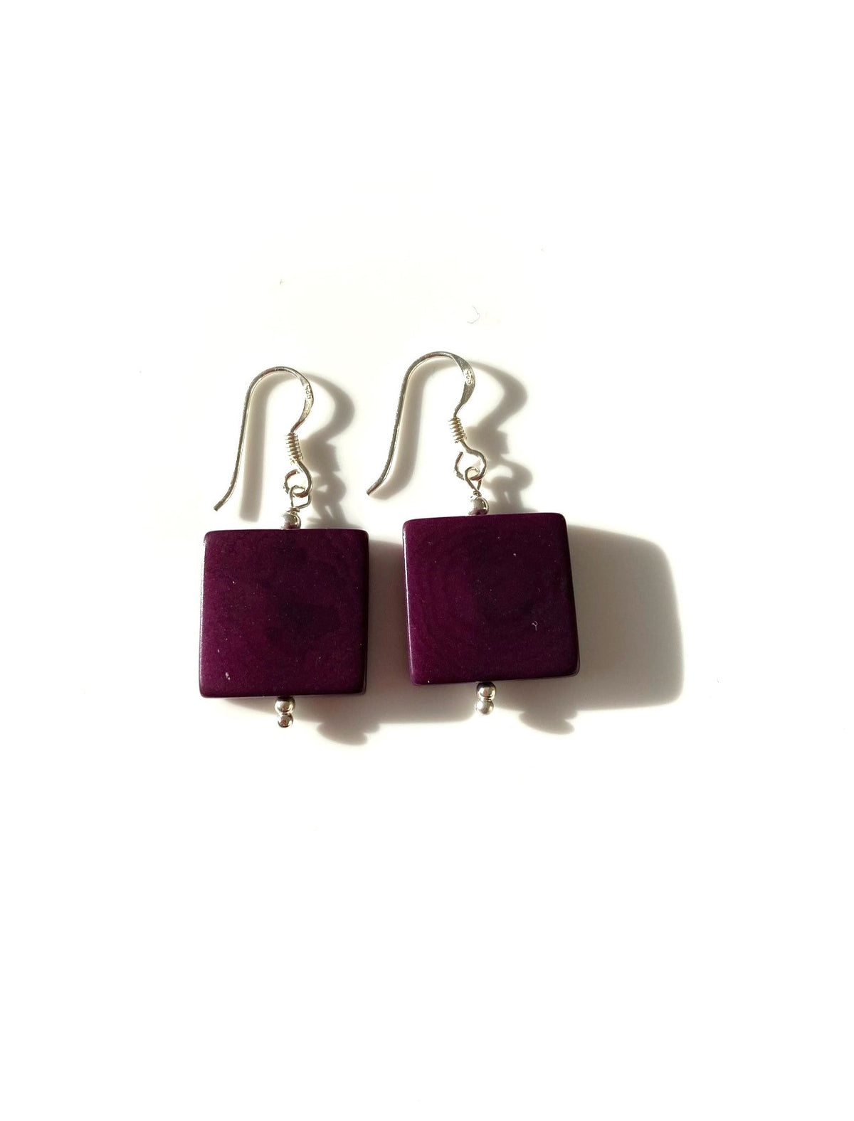Cuadros earrings (18mm) - Purple Dark