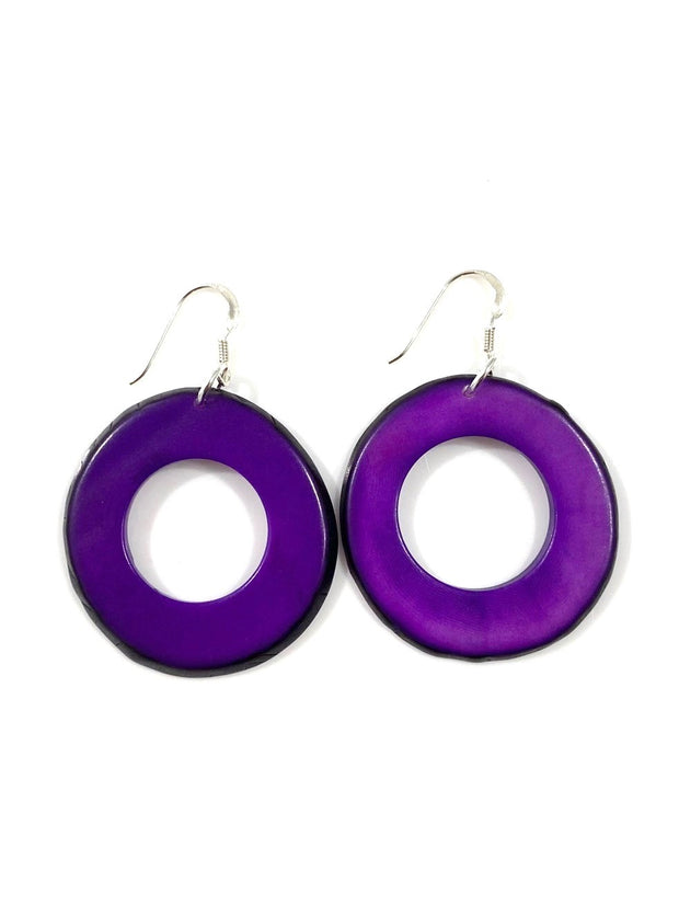 Donut earrings - Purple