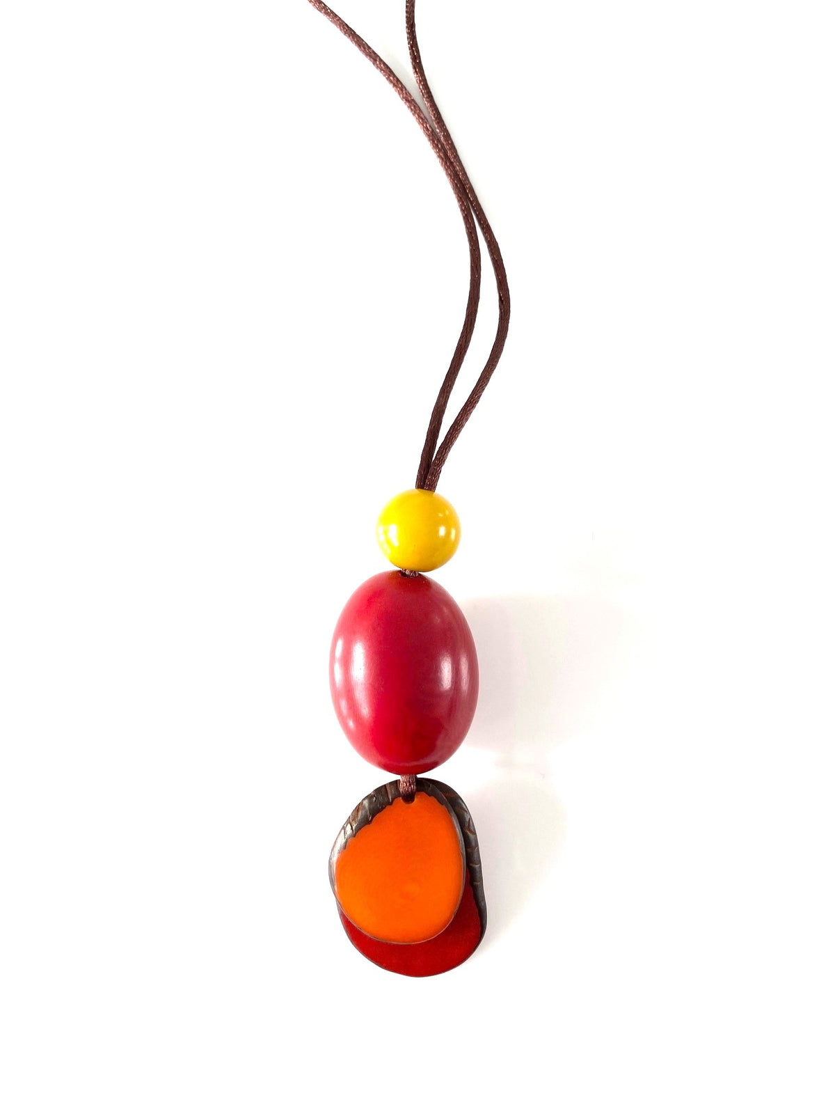Hormiga Pendant Necklace - Orange/Red/Mustard