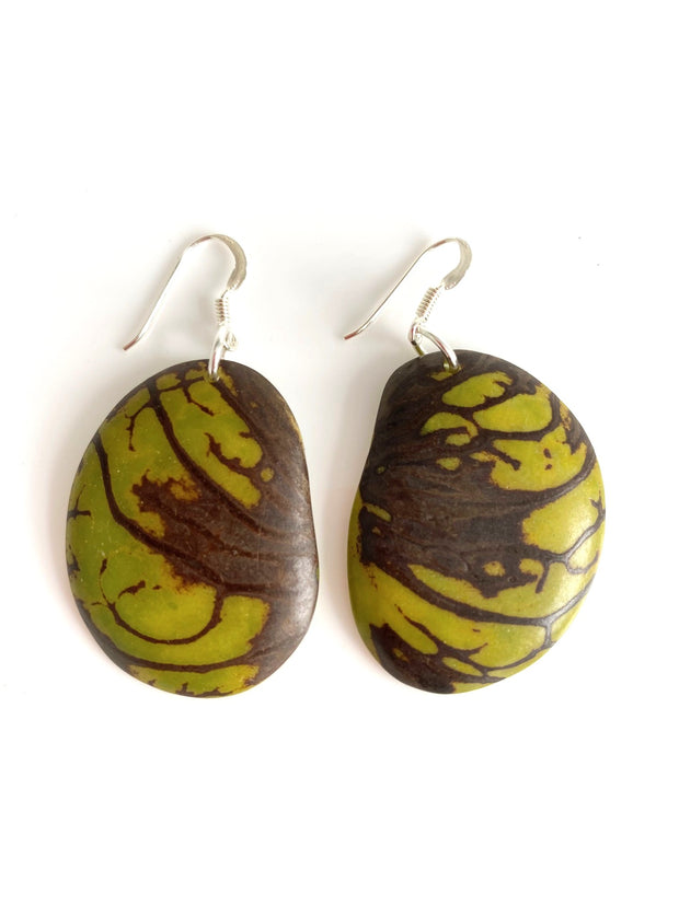 Zebra earrings - Green pistachio