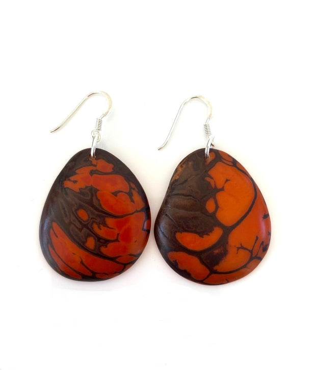 Zebra earrings - Orange
