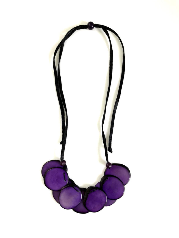 Fish necklace - Purple electric