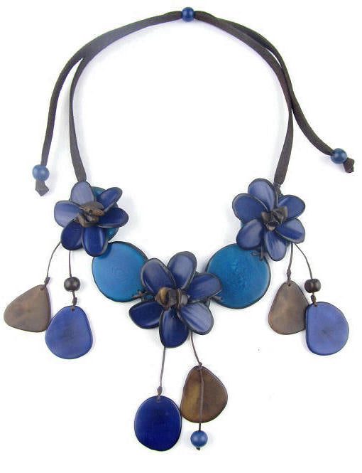 Flora necklace - Navy