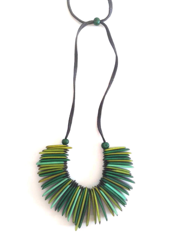 India Necklace - Green Tones