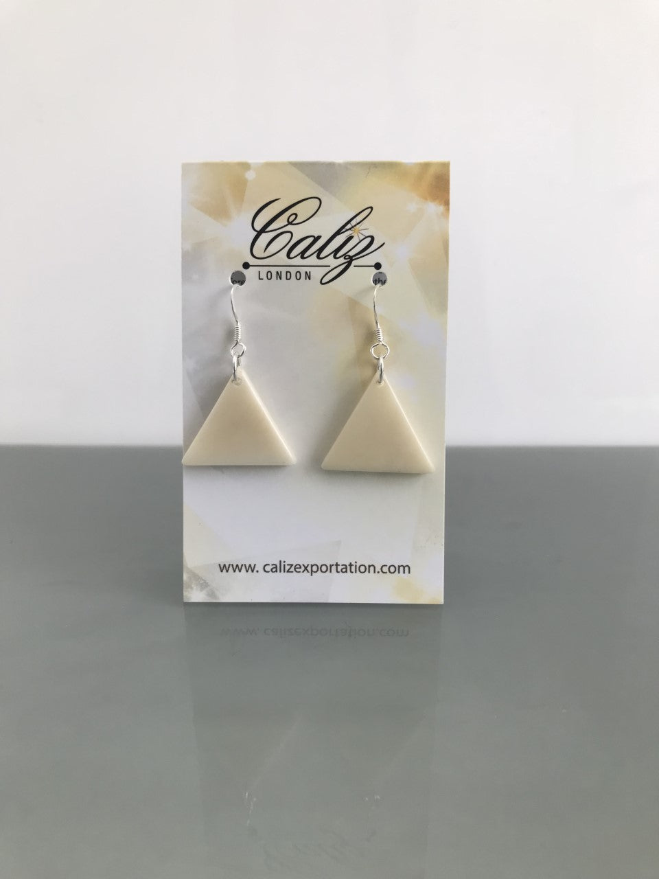 Piramide earrings (22mm) - Ivory