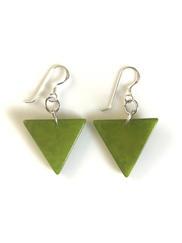 Triangulo earrings (22mm) - Green