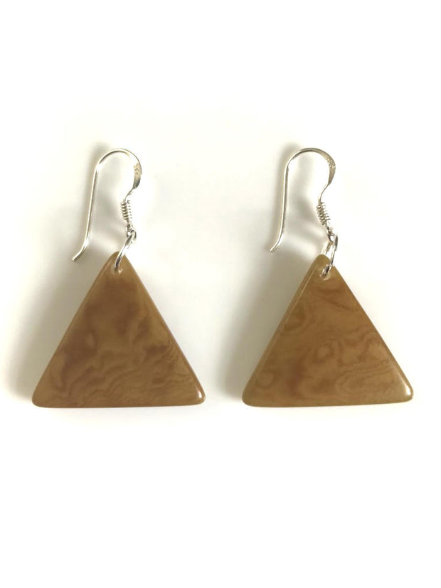Piramide earrings (22mm) - Light Brown
