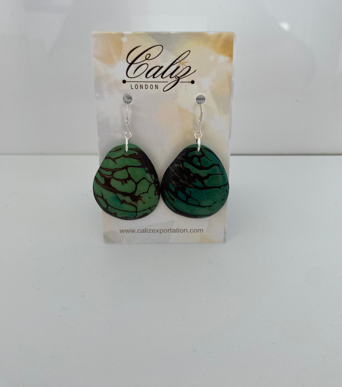Zebra earrings - Green Emmerald