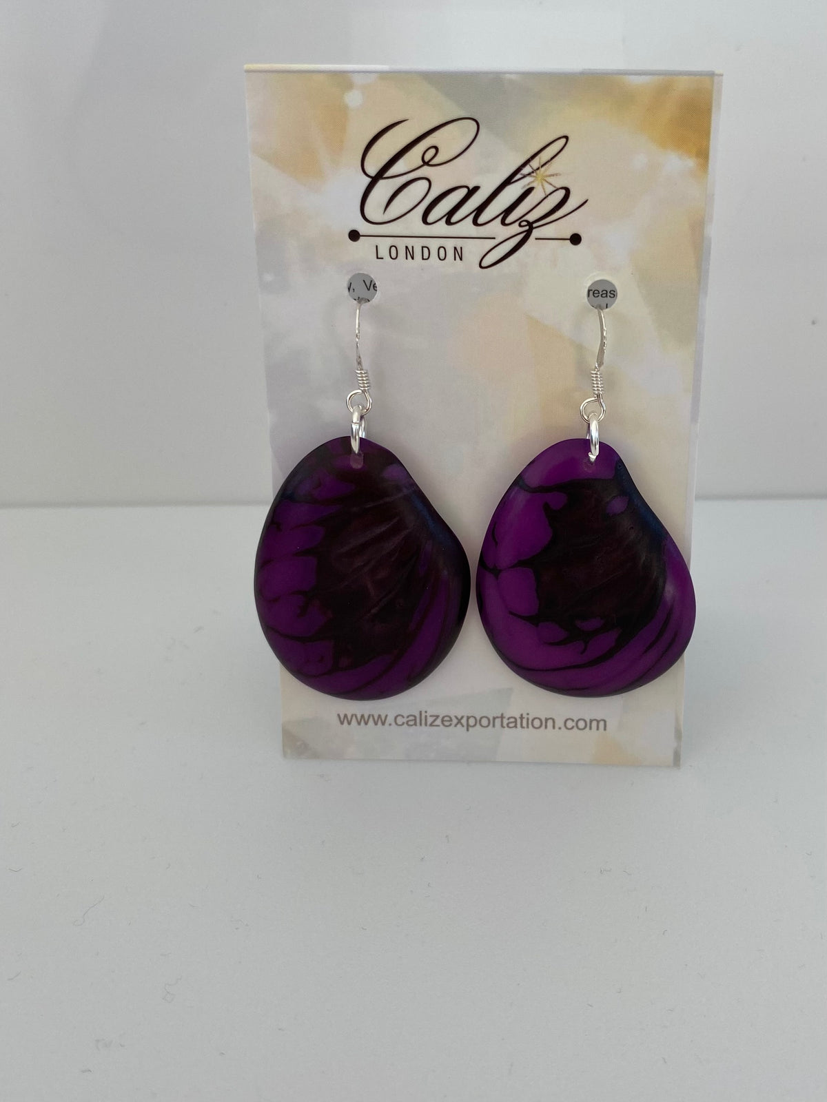 Zebra earrings - Purple Dark