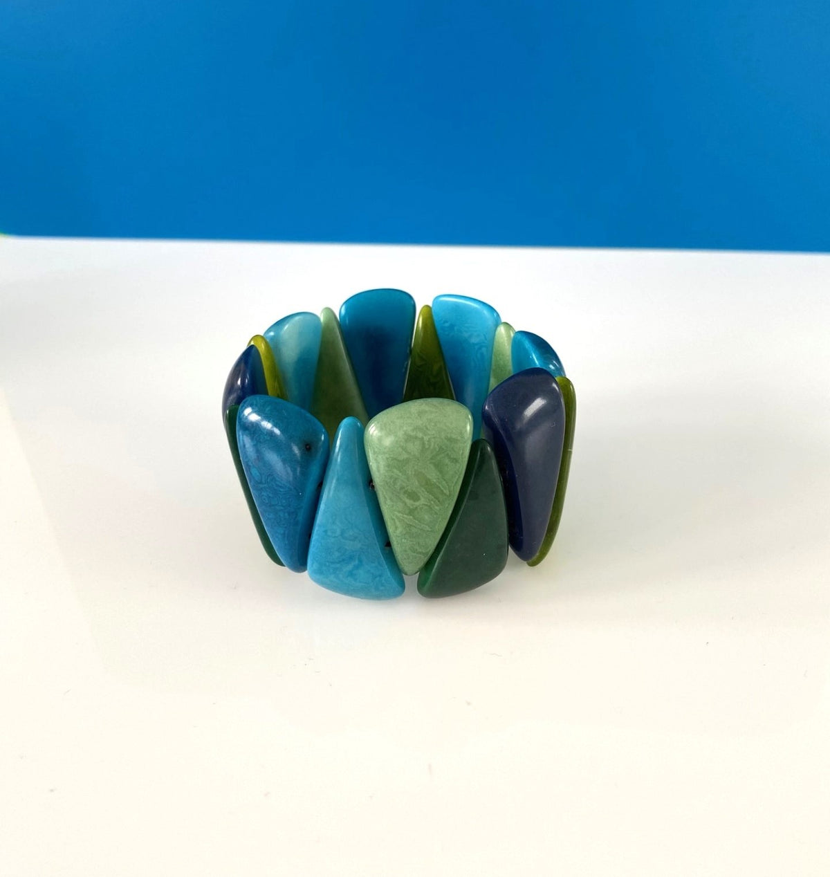 Trebol flat Bracelet - Blue & Green Tones