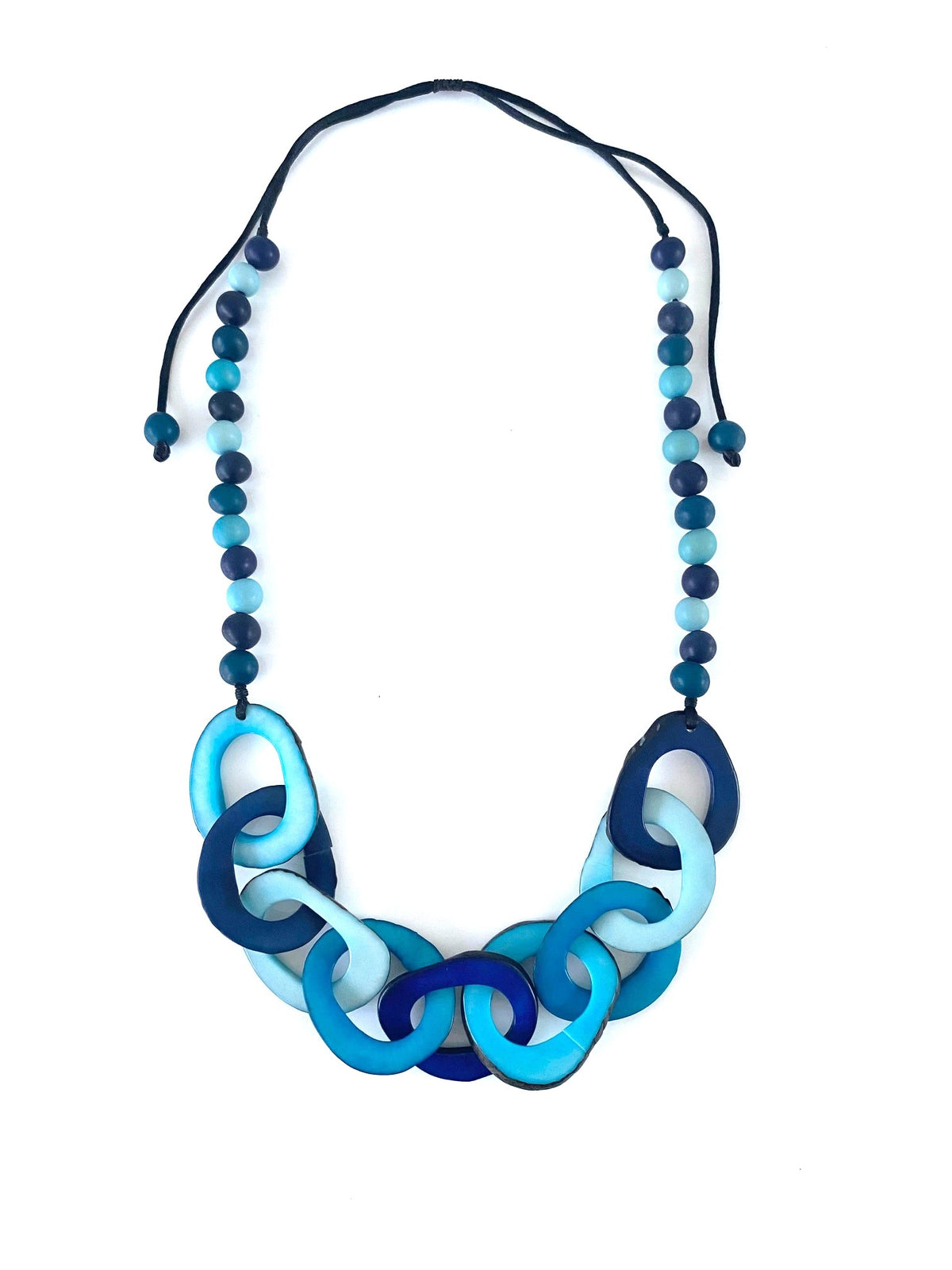 Cadena (Short) Necklace - Blue Tones