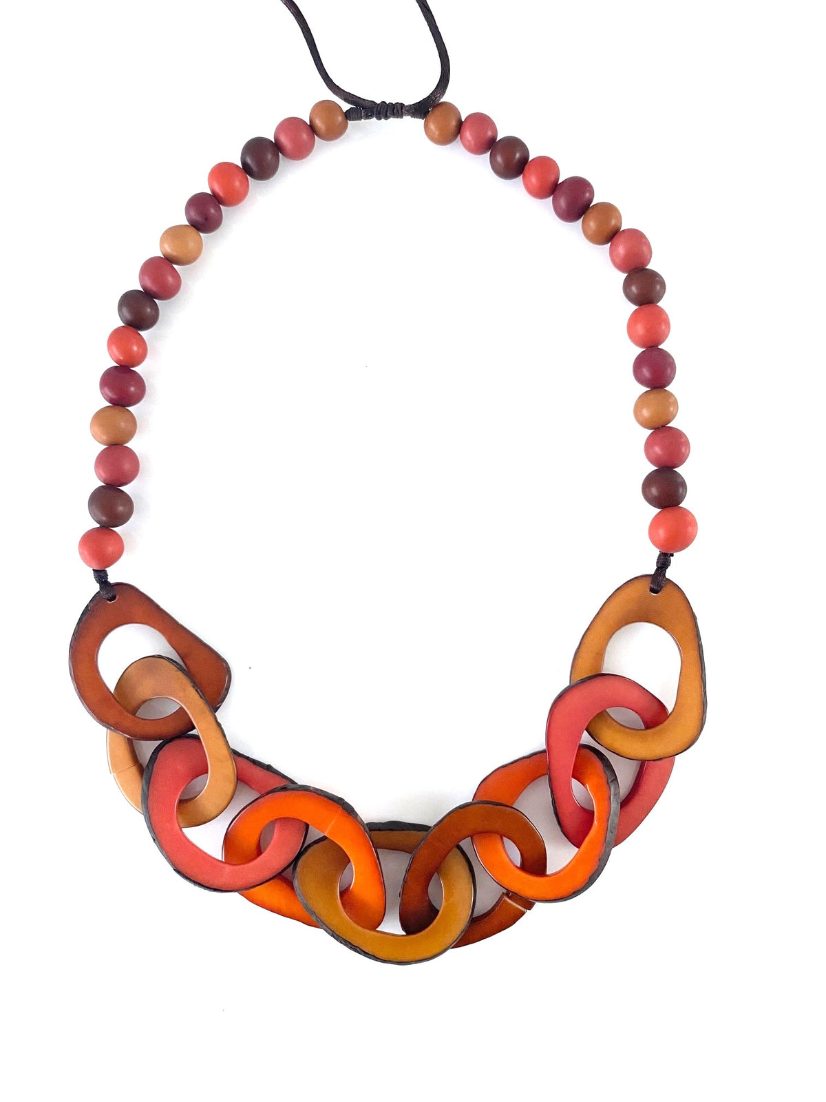 Cadena (Short) Necklace - Orange Tones