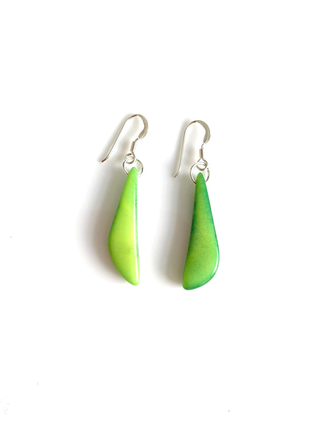Colmillos earrings - Green Emmerald