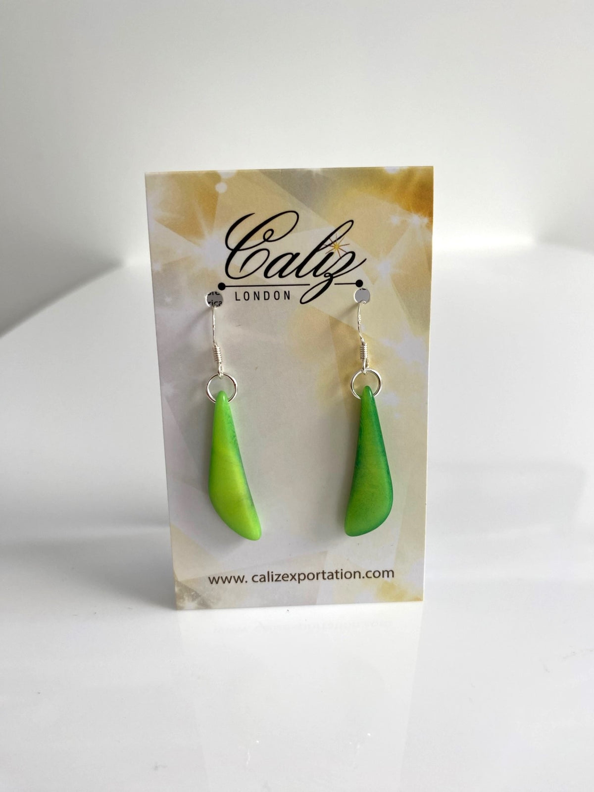 Colmillos earrings - Green Emmerald