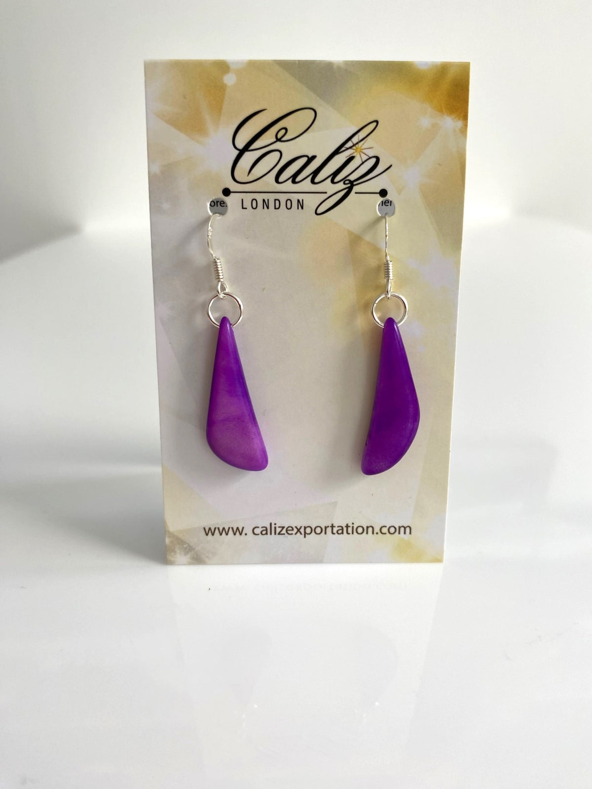 Colmillos earrings - Purple