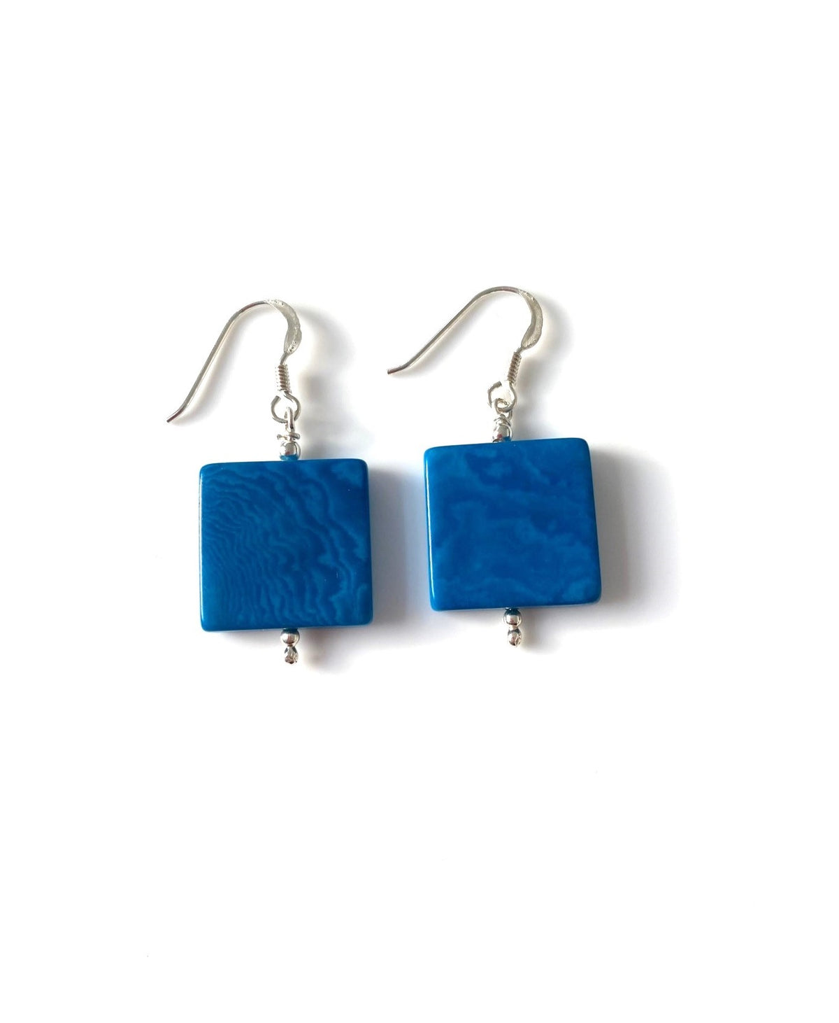 Cuadros earrings (18mm) - Turquoise