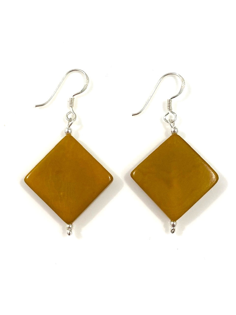 Diamante earrings (18mm) - Light brown
