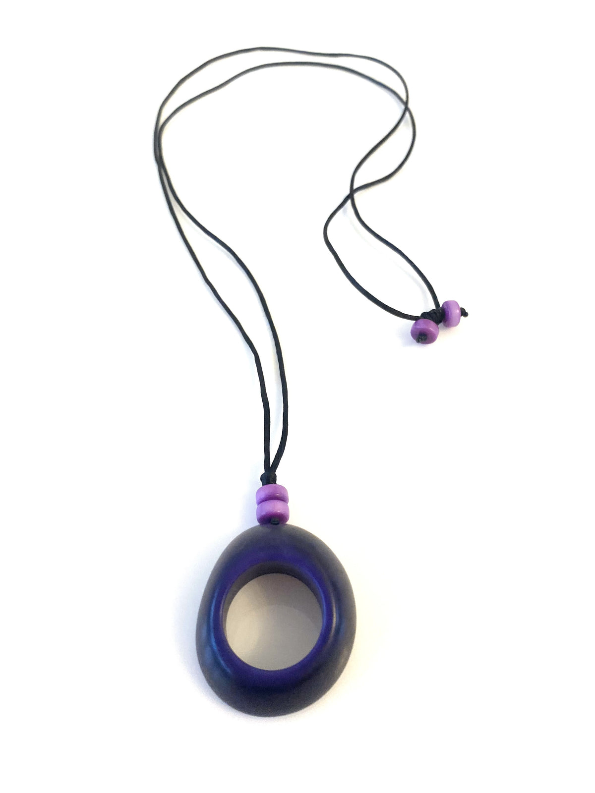 Donut pendant necklace - Purple