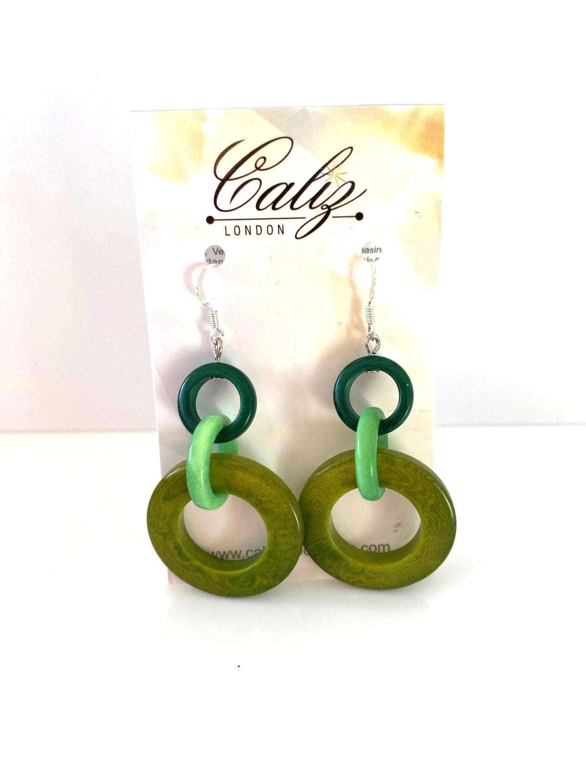 Hoops Earrings - Green Tones