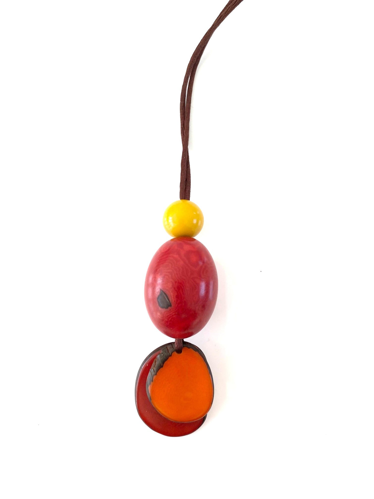 Hormiga Pendant Necklace - Orange/Red/Mustard