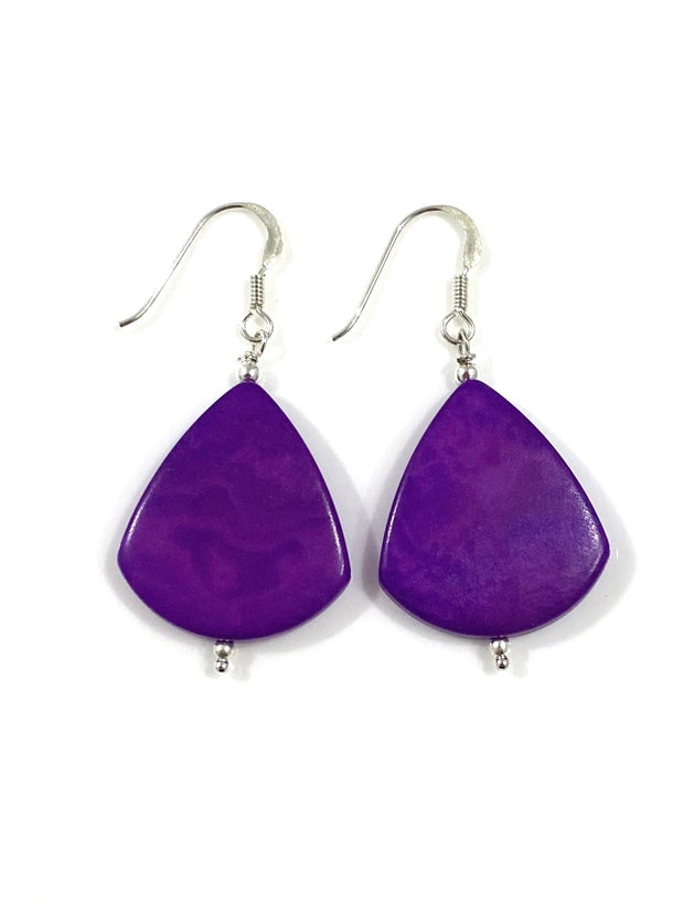 Lagrimas Earrings (25mm)  - Purple