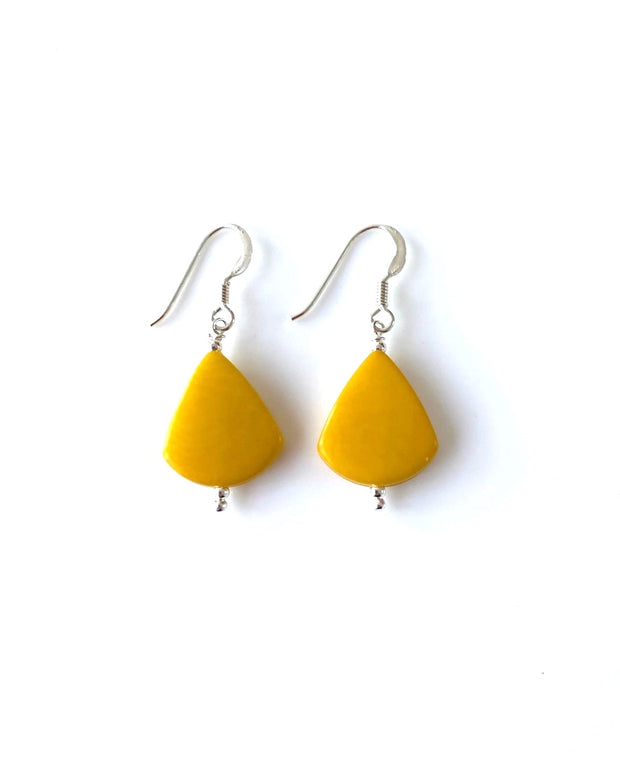 Lagrimitas Earrings (14mm)  - Yellow/mustard