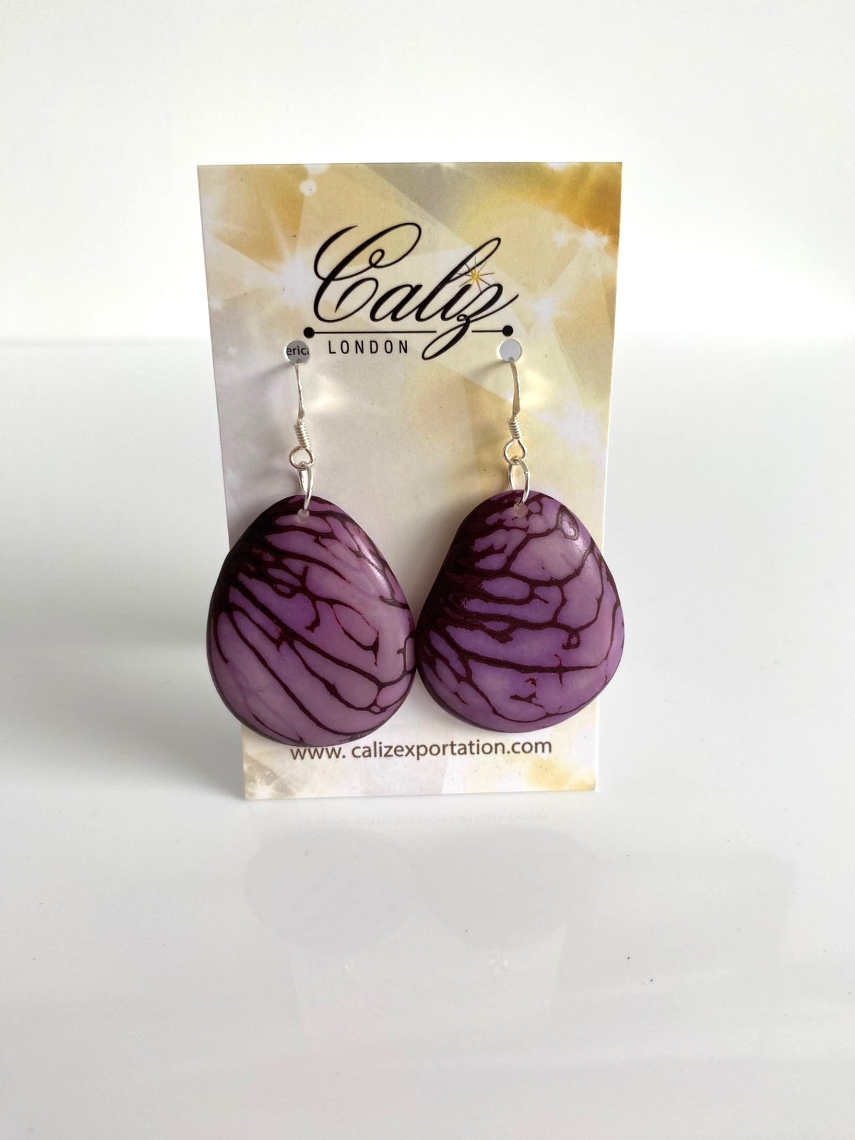 Zebra earrings - Purple Light