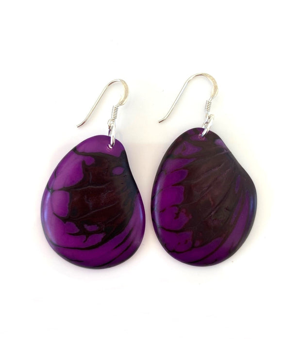 Zebra earrings - Purple Dark