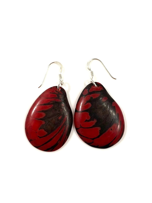 Zebra earrings - Red