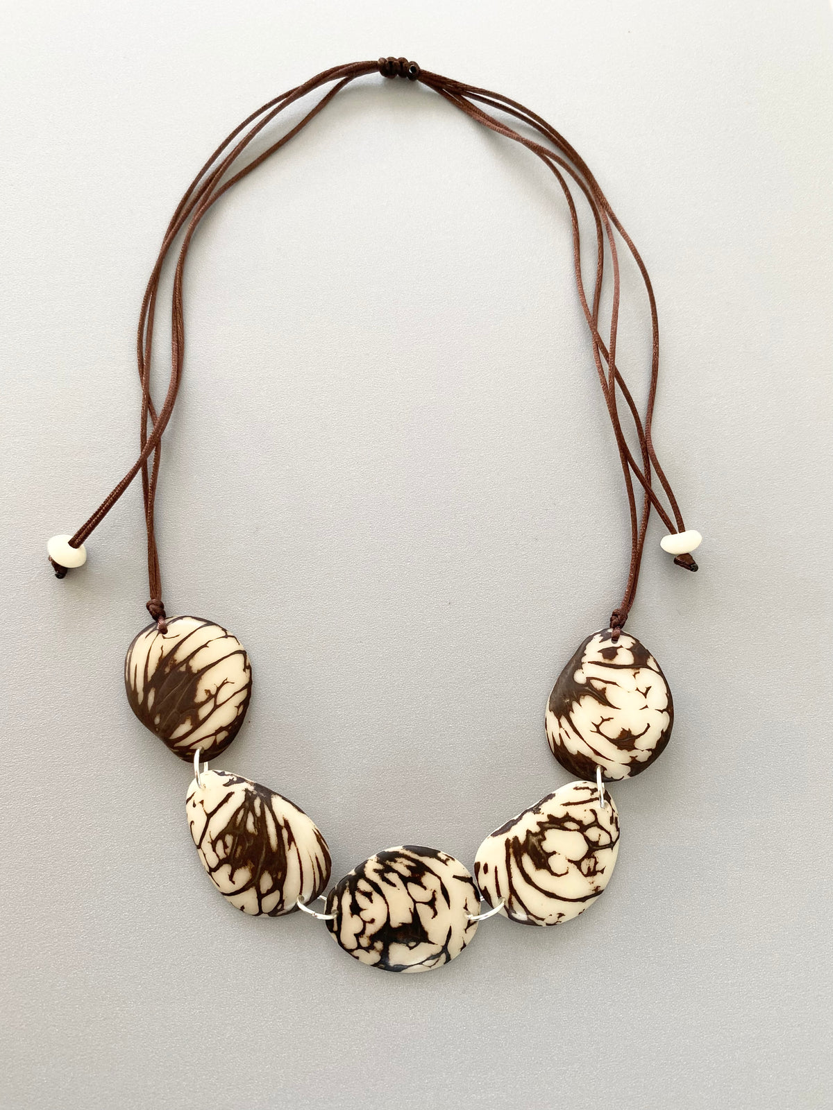 Zebra Necklace - Ivory