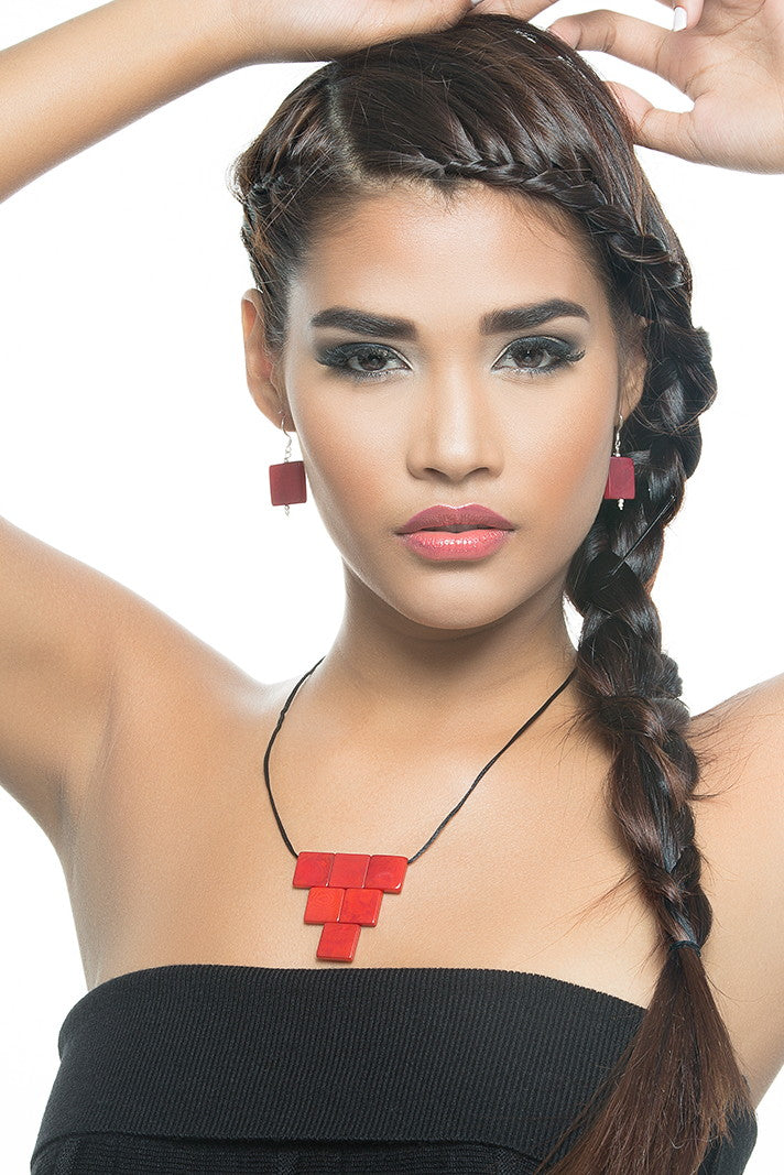 Cairo necklace - Red