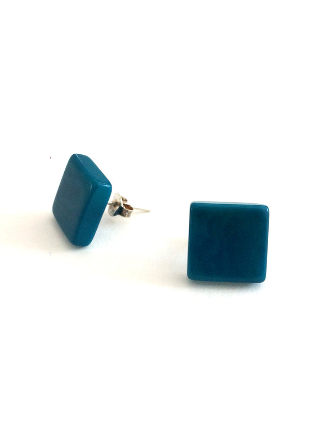 Cuadrito stud earrings - Turquoise