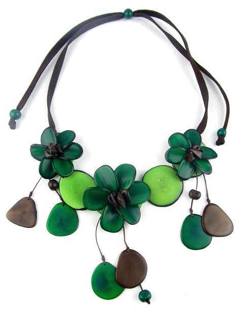 Flora necklace - Green