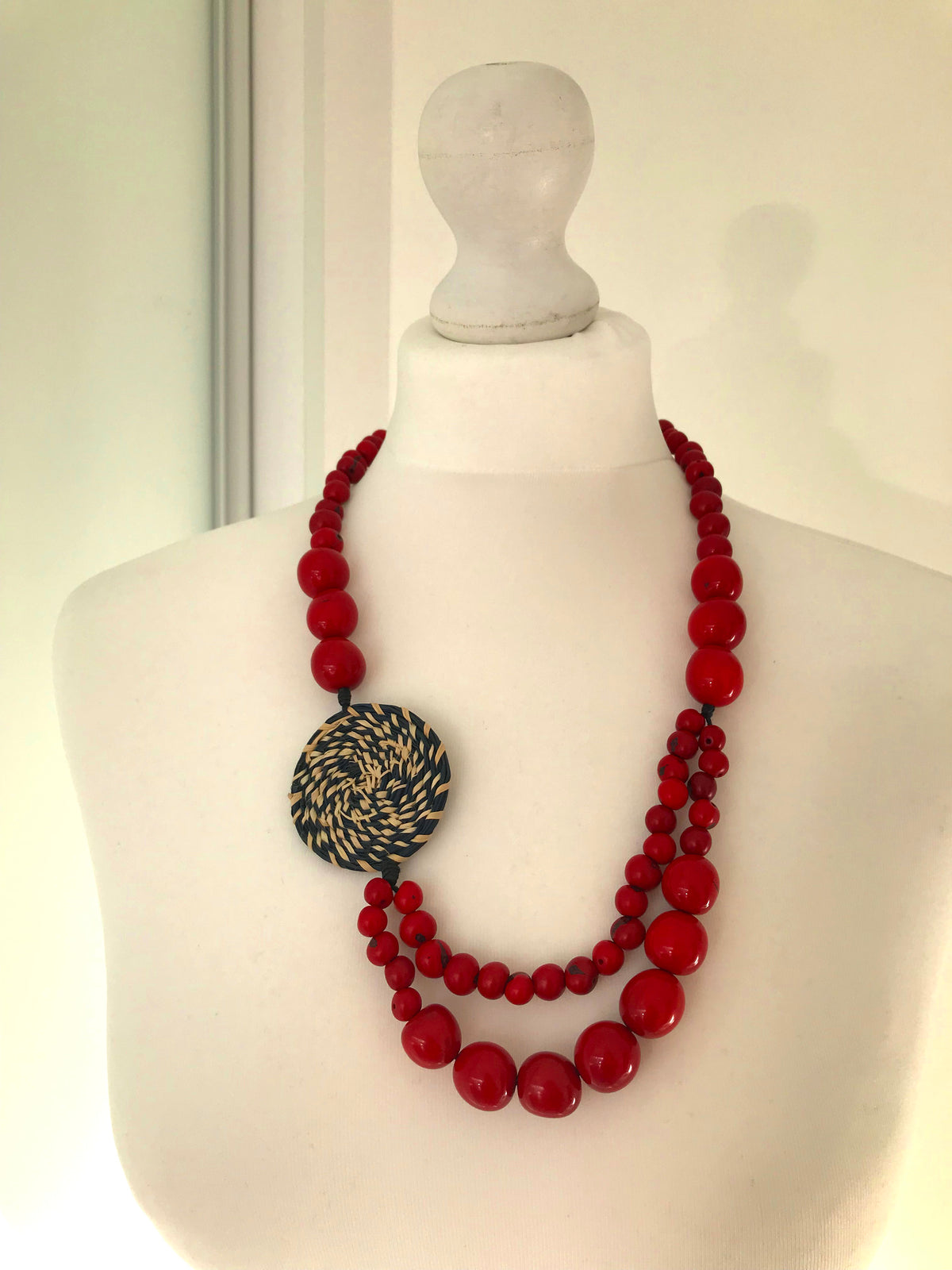 Trilogy necklace - Red