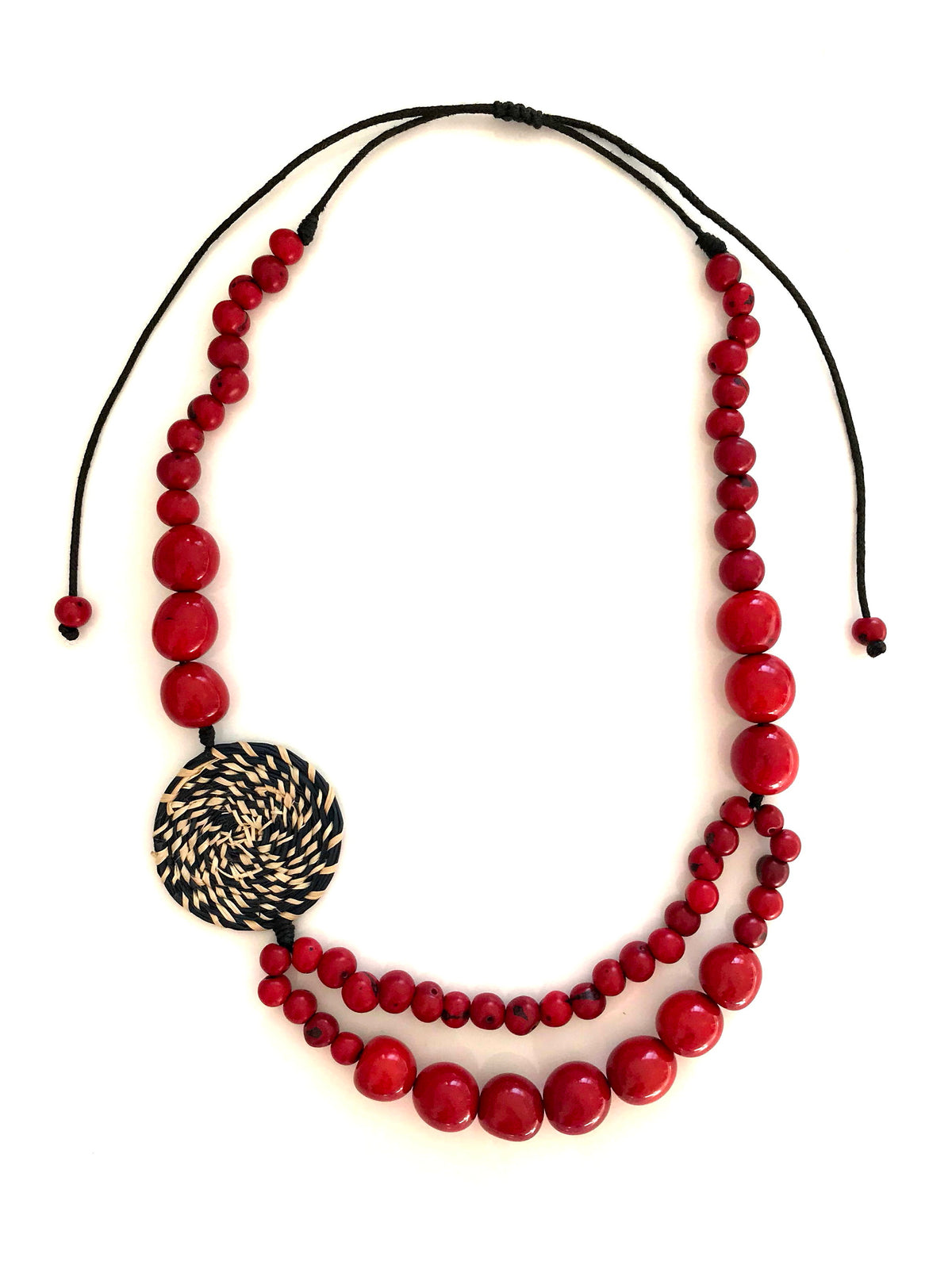 Trilogy necklace - Red