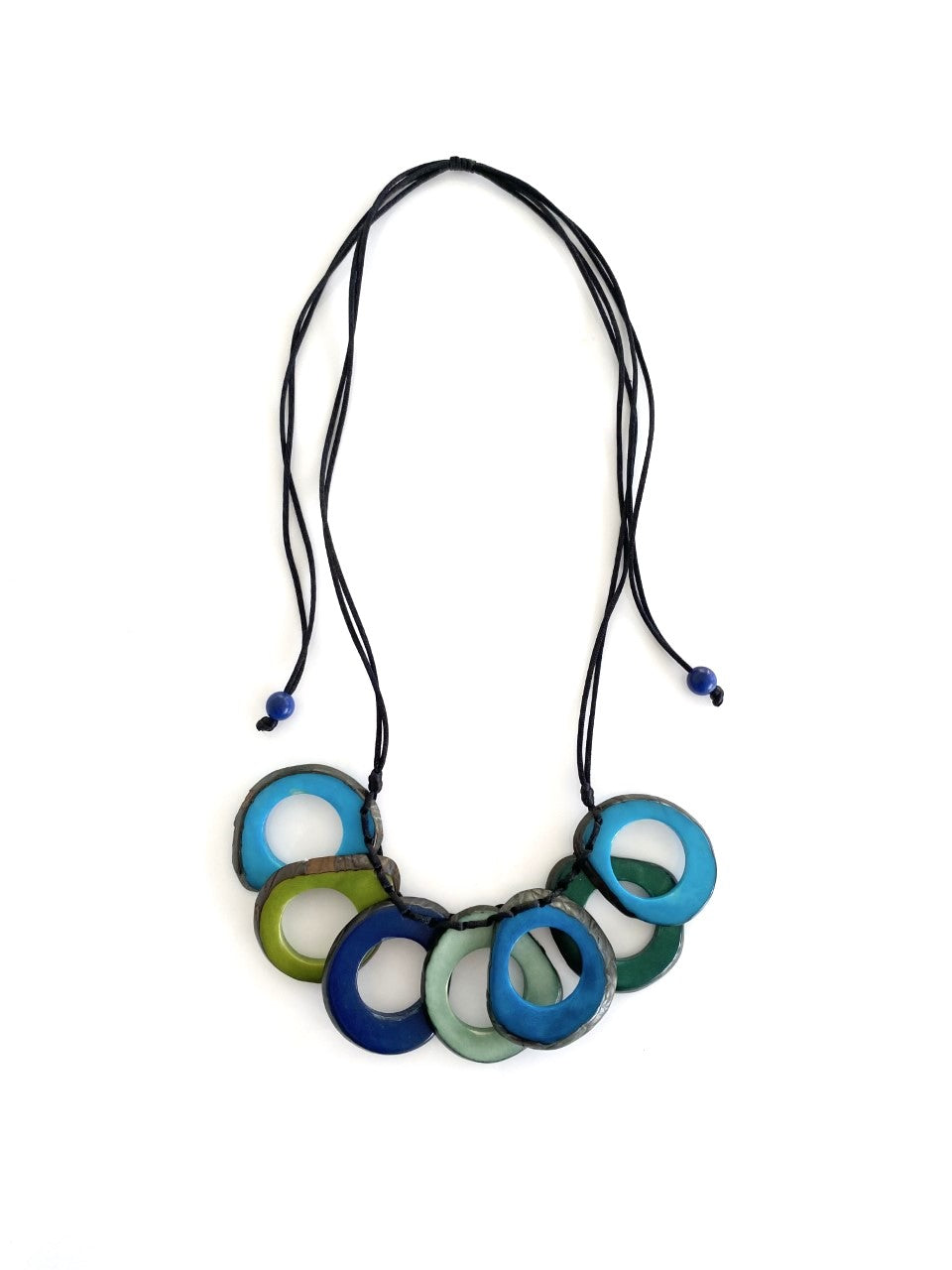 Rainbow necklace - Blue & Green tones