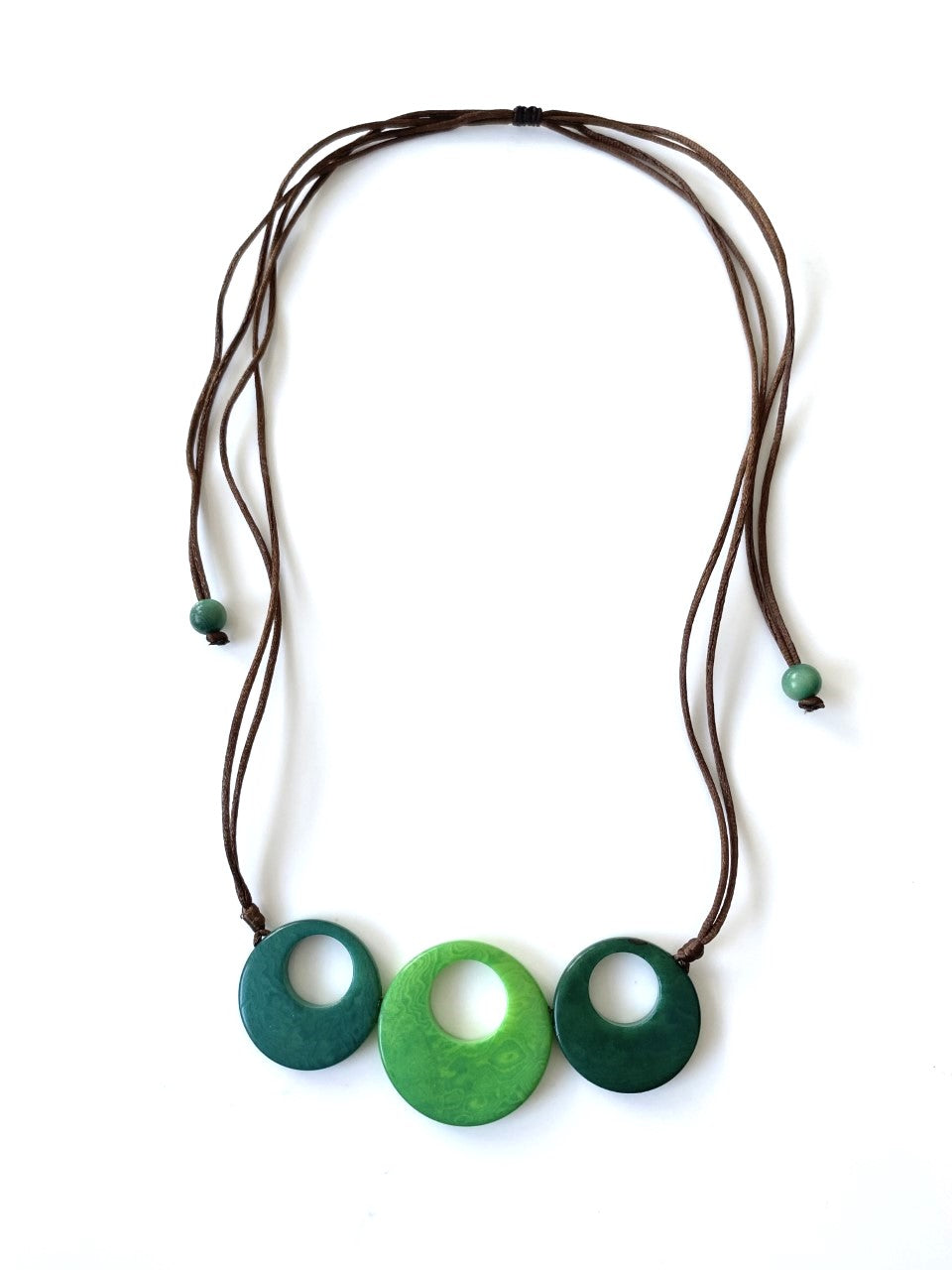 Treslunas necklace - Green tones