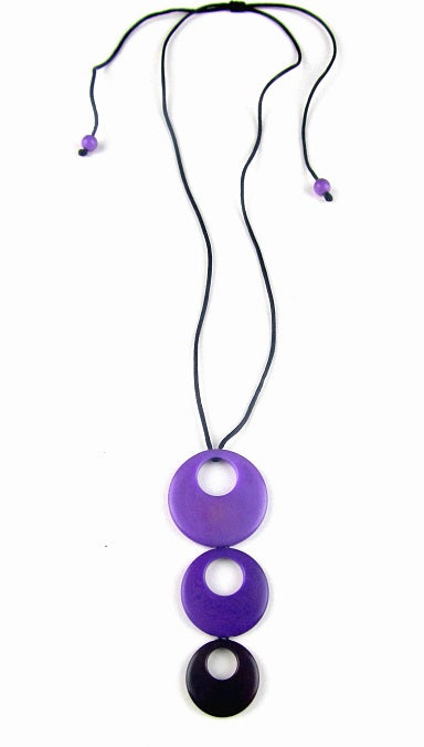 Triluna pendant necklace - Purple Tones