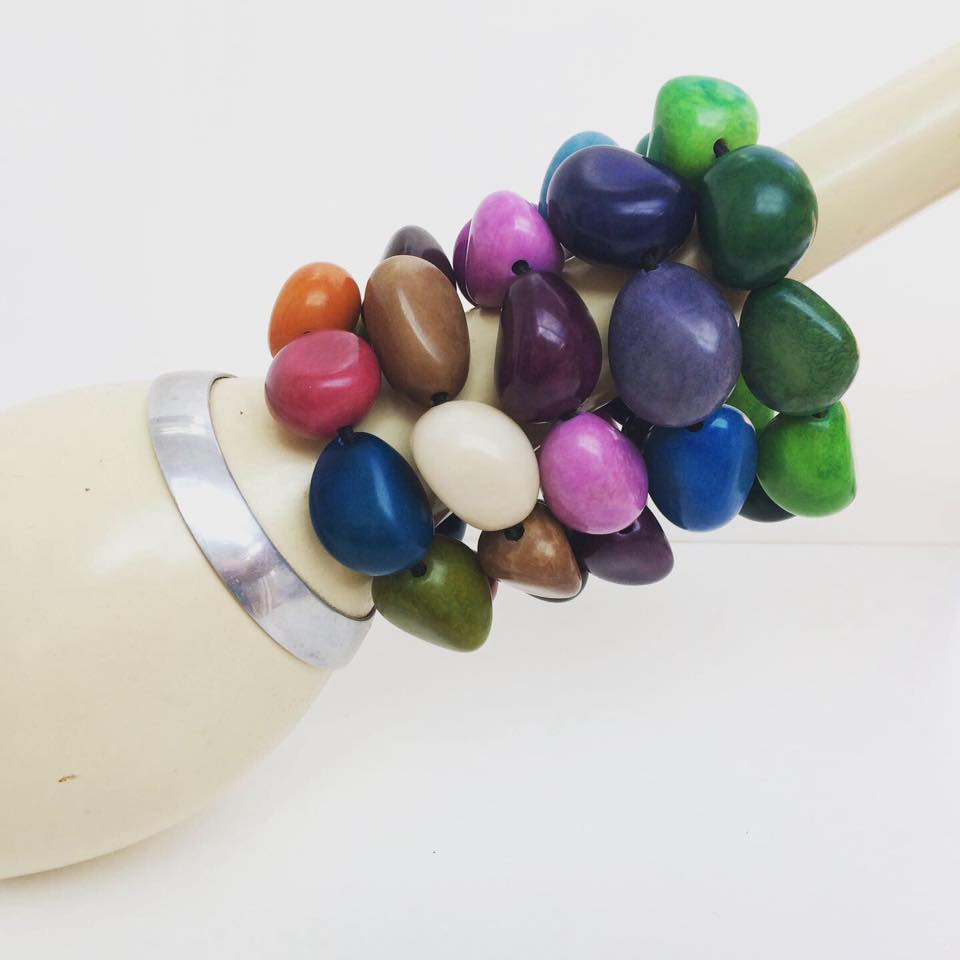 Tagua Bracelet - Blue & Green Tones