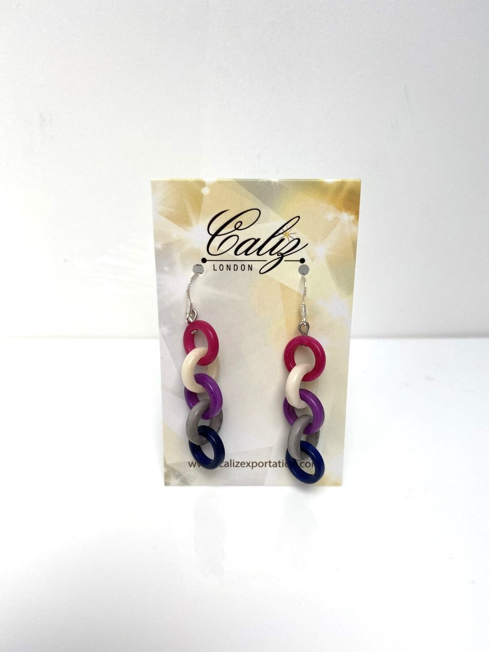 Cadena Earrings - Pink, Ivory, Purple, Grey & Navy