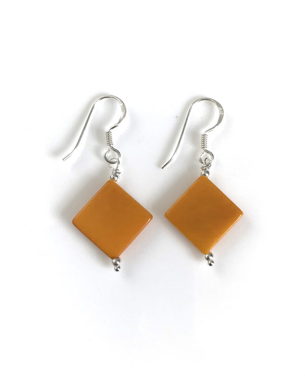 Diamantico earrings (11mm) - Mustard