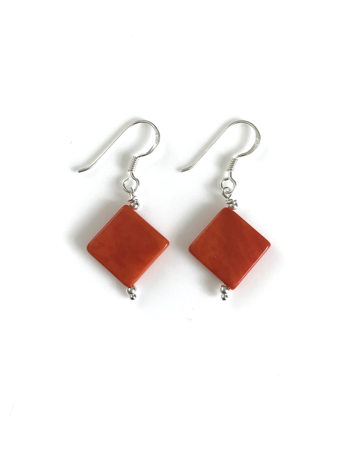 Diamante earrings (11mm) - Orange
