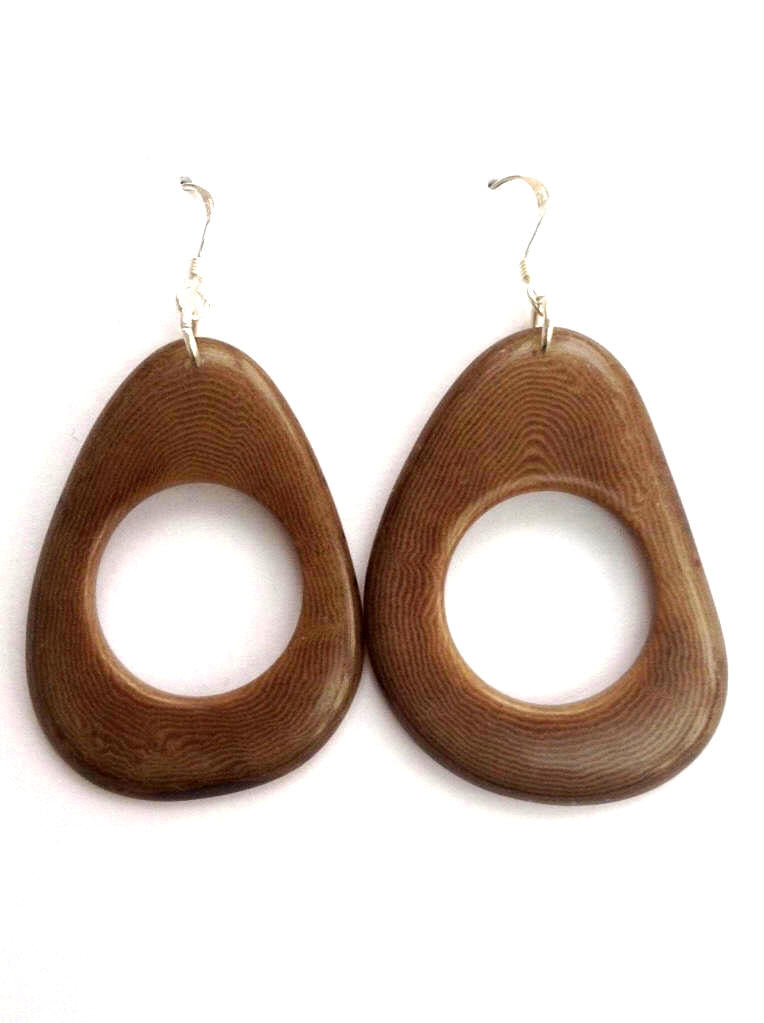 Donut earrings - Light Brown