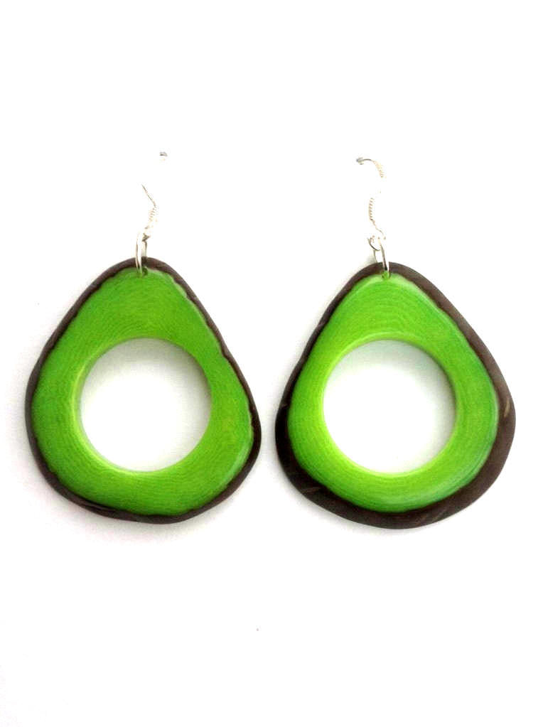 Donut earrings - Green Emmerald