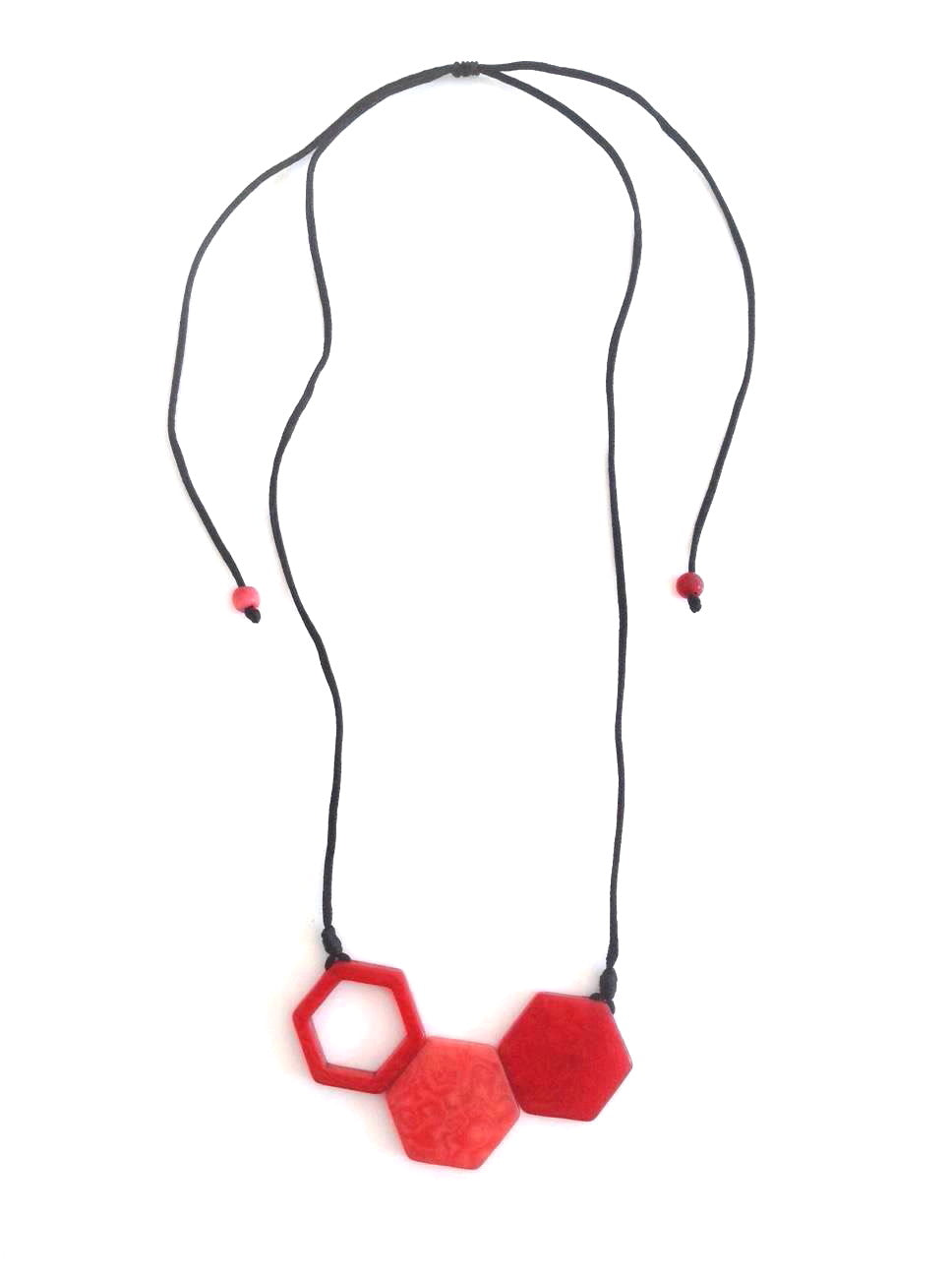 Rombos Necklace - Red & Pink Tones
