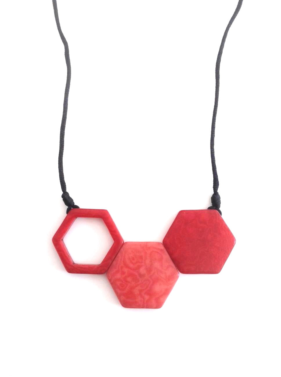 Rombos Necklace - Red & Pink Tones