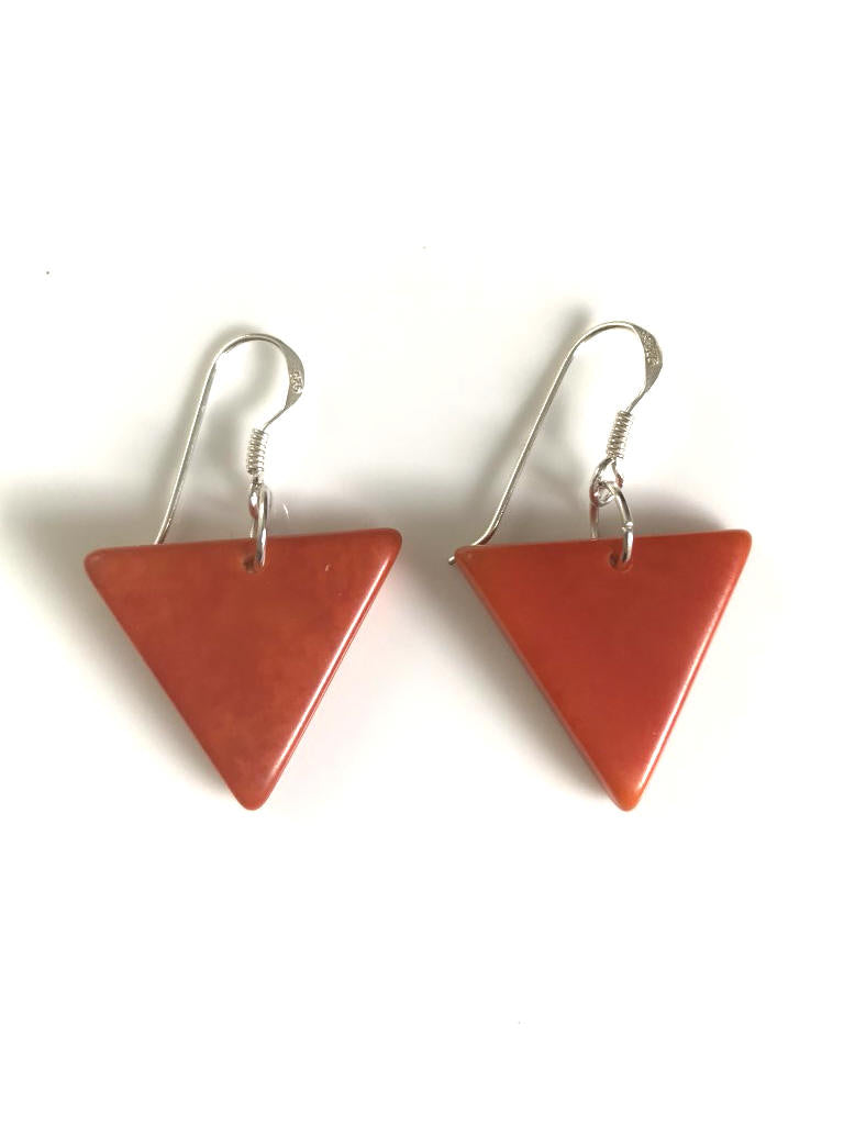 Triangulo earrings (22mm) - Orange