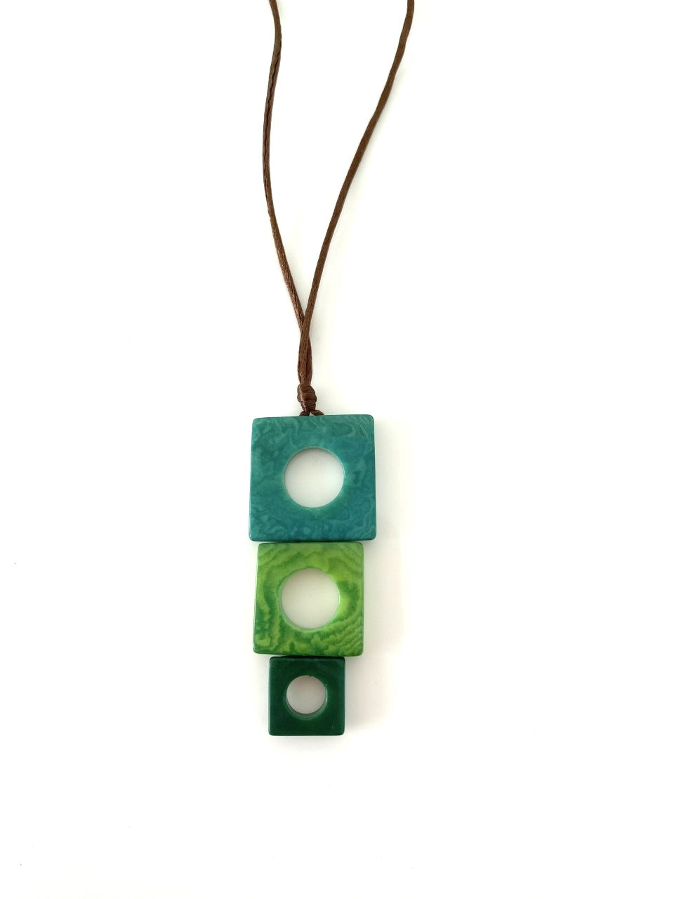 Tricuadros pendant necklace - Green Tones