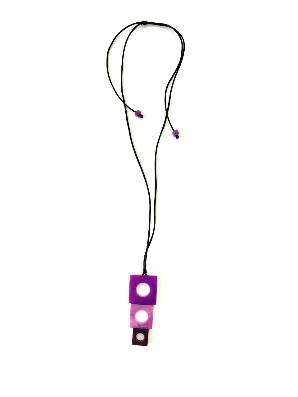 Tricuadros pendant necklace - Purple Tones